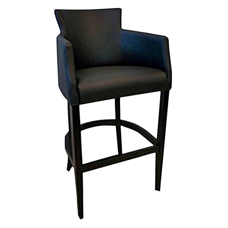 Horeca Bar Chair – Omega – With Armrest Black