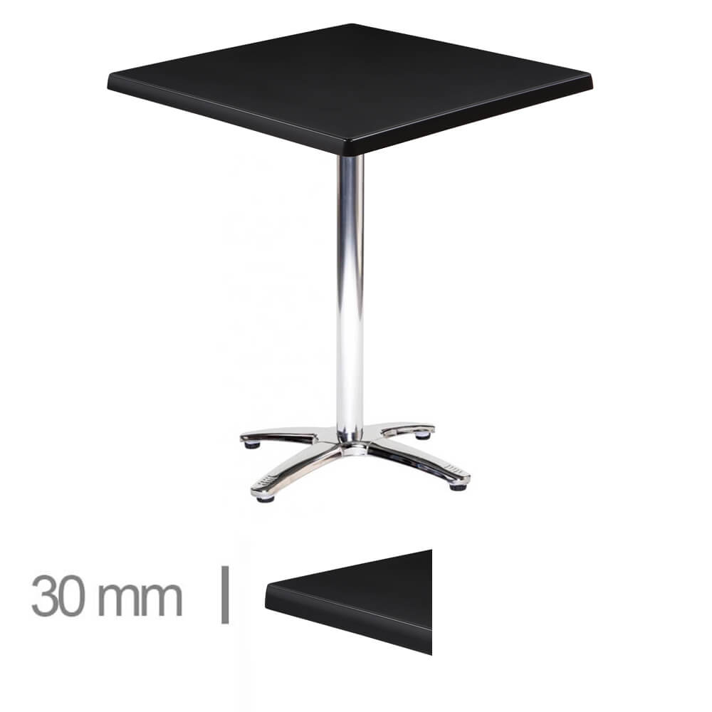 Horeca Terrace Table – Werzalit Black – 70×70 Cm
