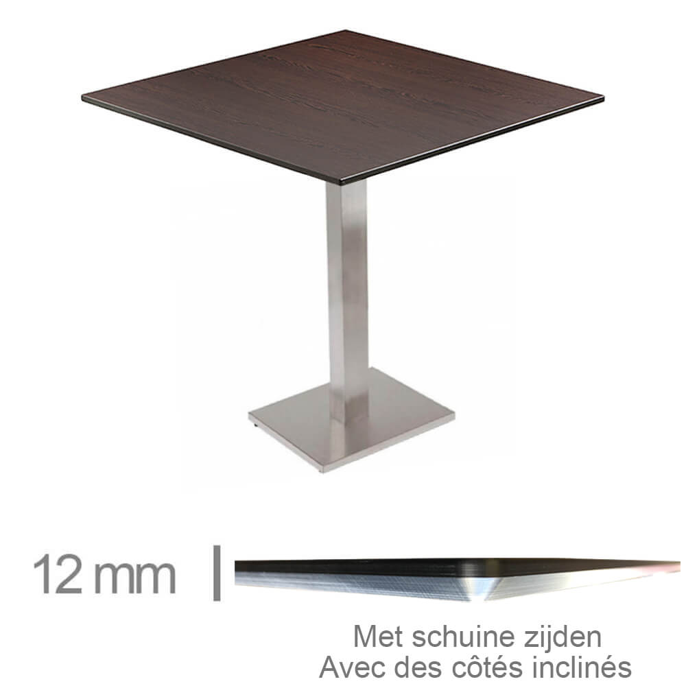 Horeca Table – Compact Wenge – 69×69 Cm With Base