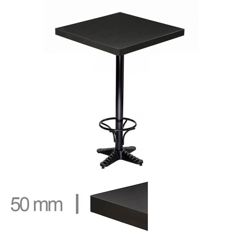 Horeca High Table – Dublin Black – 70×70 – Height 105 Cm