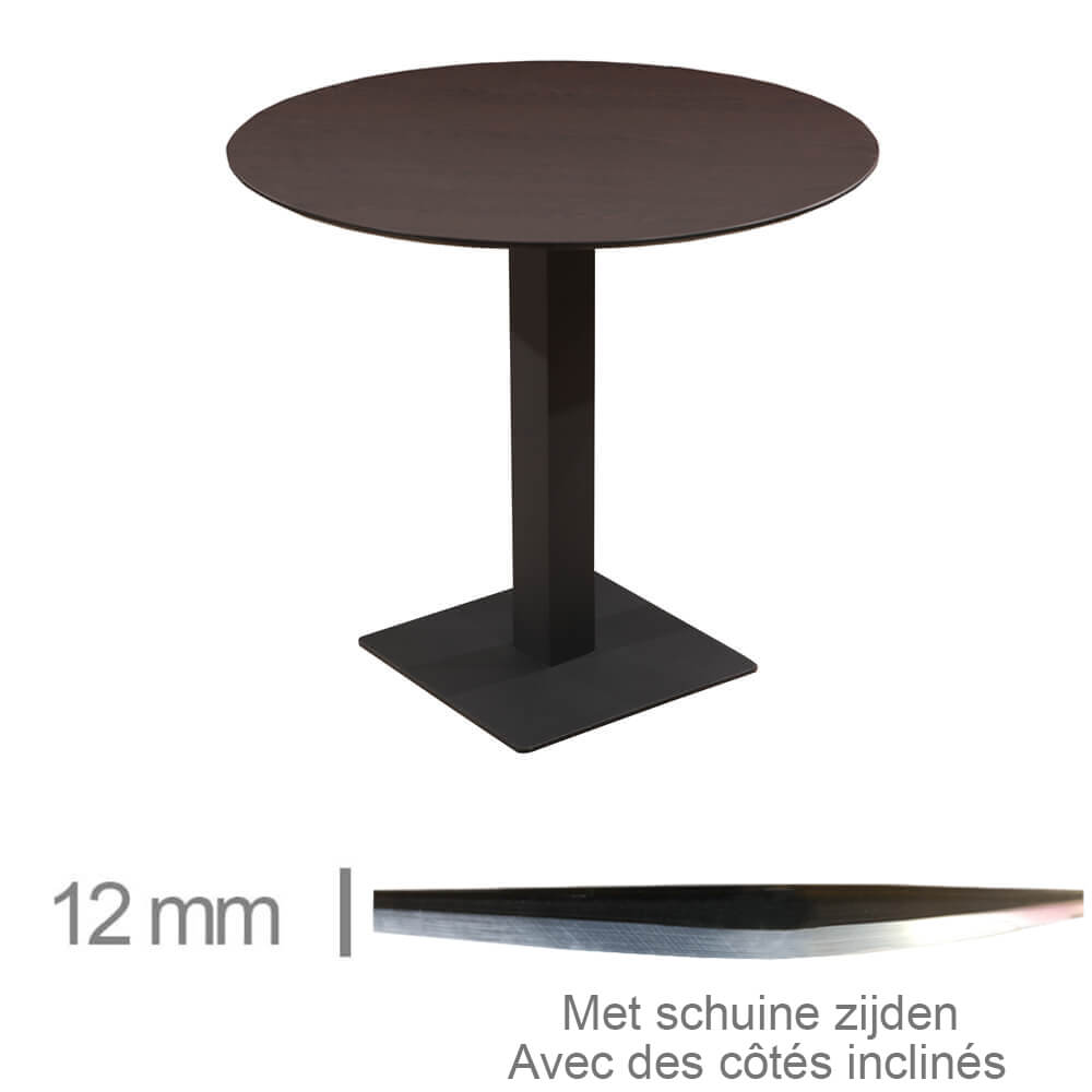 Horeca Runder Tisch – Kompakt Wenge – 69 Cm Mit Basis