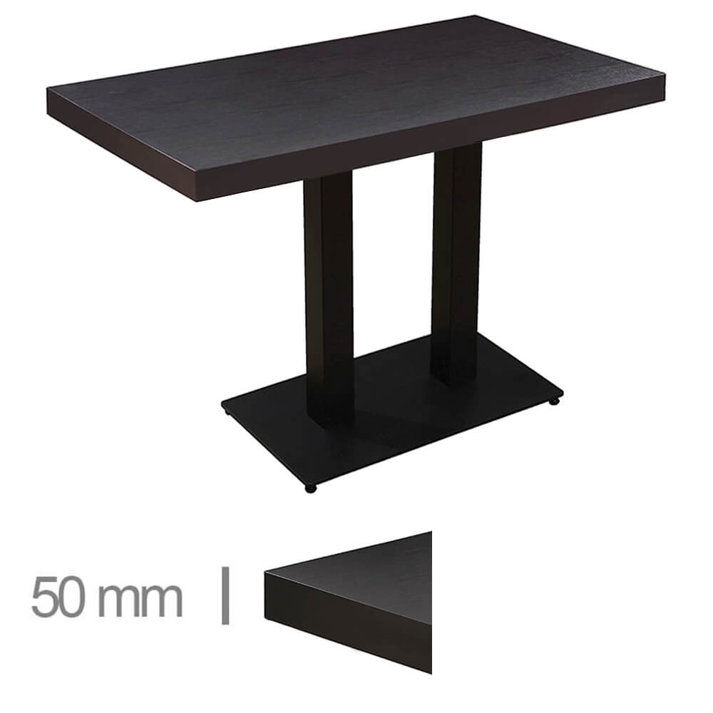 Horeca Tisch – Dublin Schwarz – 70×120 Cm Mit Basis