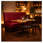 Horeca-Eetbank-ECO-ROME-Bordeaux-Kunstleer