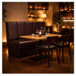 Horeca-Eetbank-ECO-ROME-Bruin-Kunstleer