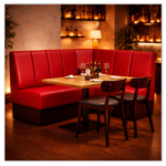 Horeca-Hoekbank-ECO-ROME-rood-Kunstleer