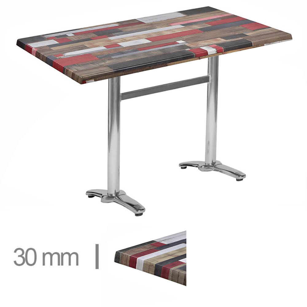 Horeca Terrasse Tisch – Werzalit Reddenwood – 70×120 Cm