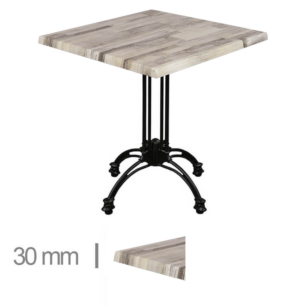 Horeca Terrasse Tisch – Werzalit White Block – 60×60 Cm