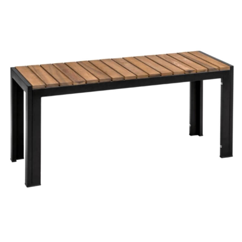 Horeca Bench – Steel And Acacia 35×100 Cm