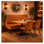 Horeca-Eetbank-Themis-Cognac-Microvezel