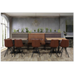 Horeca-Eetbank-Themis-Microvezel-Cognac-Model-1