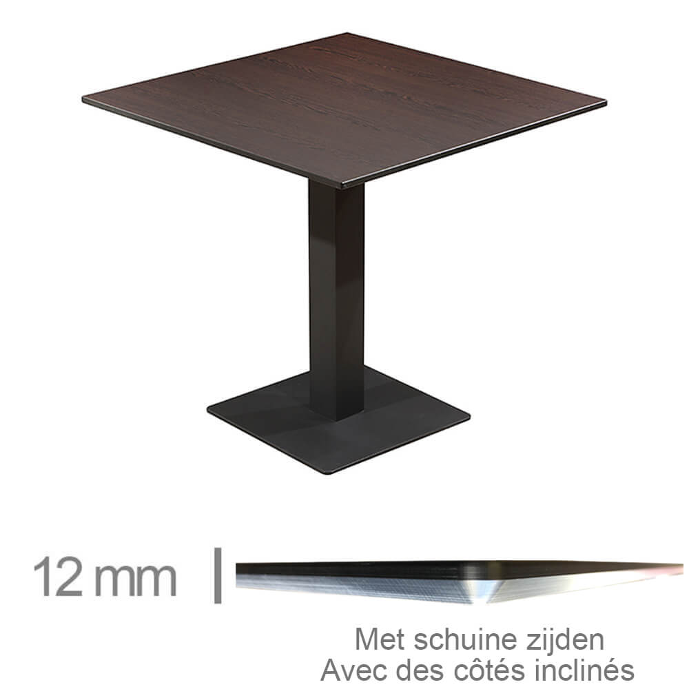 Horeca Table – Compact Wenge – 69×69 Cm With Base