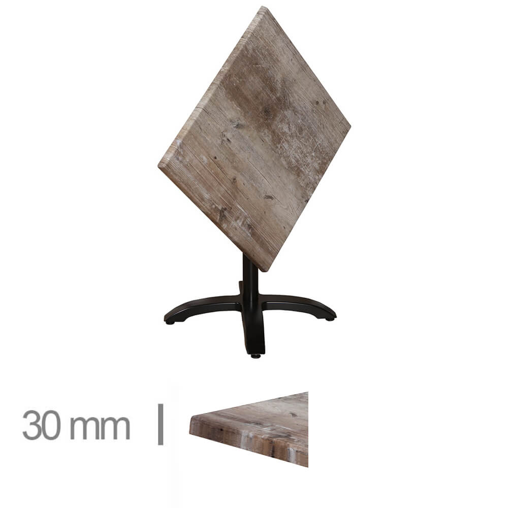 Table Pliable Pour Terrasse, Café, Restaurant Et Horeca – Werzalit Gray Findus – 60×60 Cm