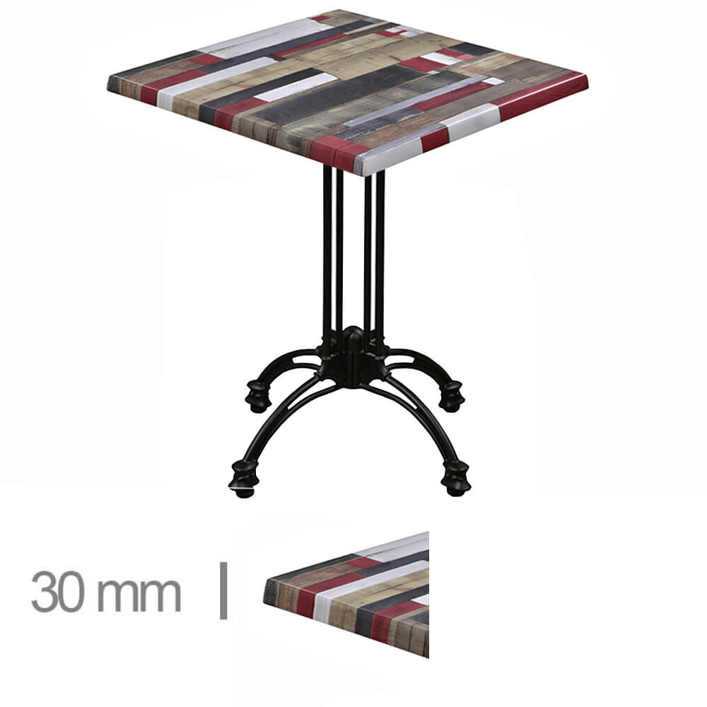 Horeca Terrace Table – Werzalit Reddenwood – 60×60 Cm