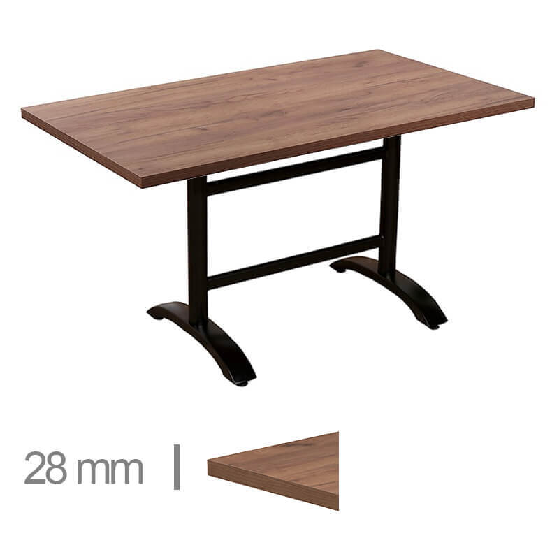 Table Avec Base Pliable De Café, Restaurant Et Horeca – Madrid K4 – 70×120 Cm