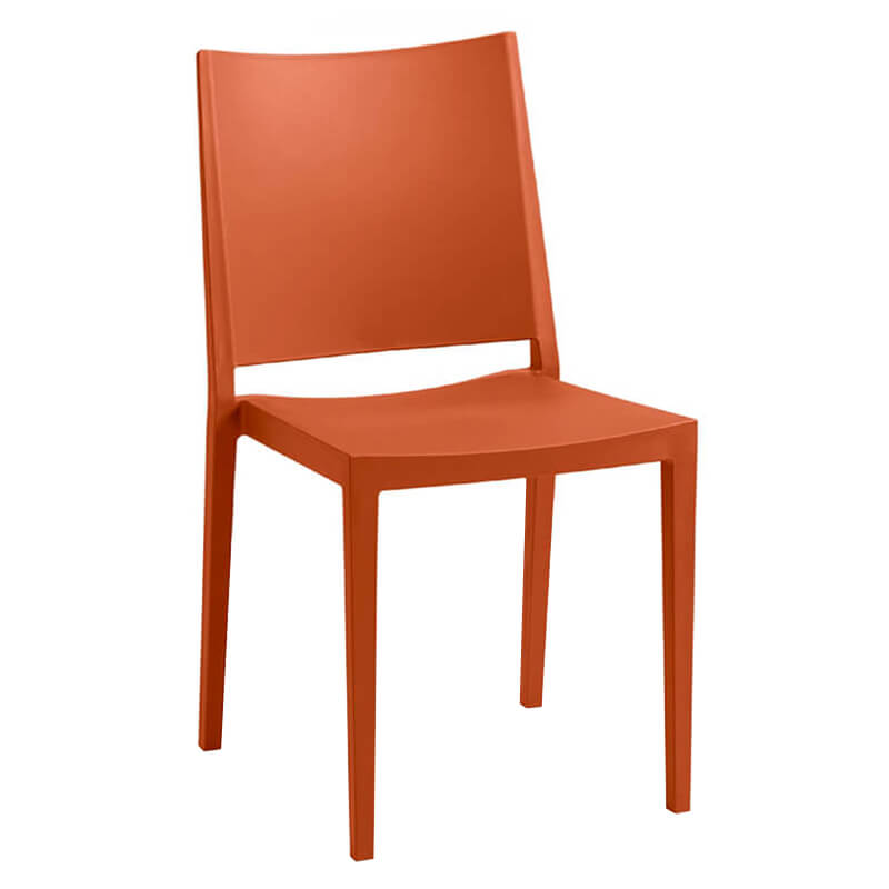 Horeca Stapelbarer Terrassenstuhl aus Kunststoff – Lorena – Orange