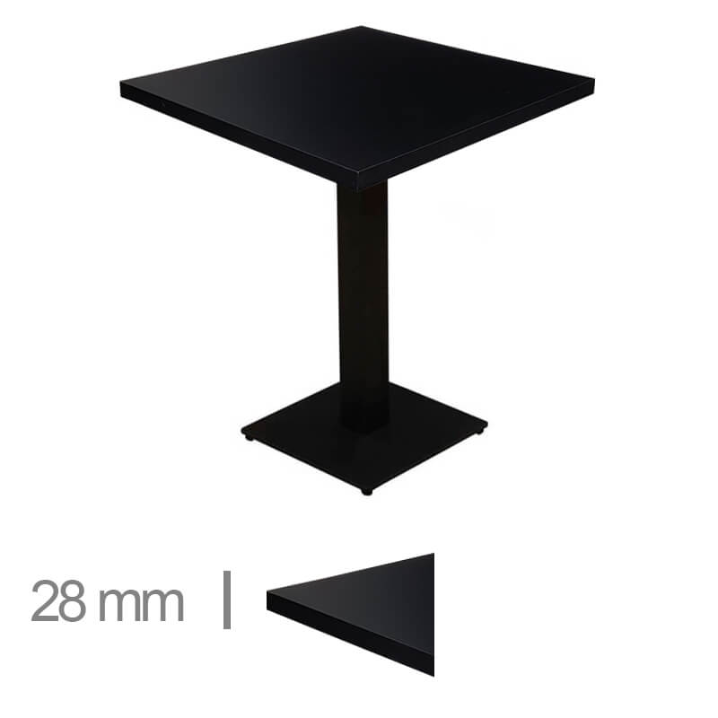 Horeca Table – Madrid Black – 70×70 Cm With Base