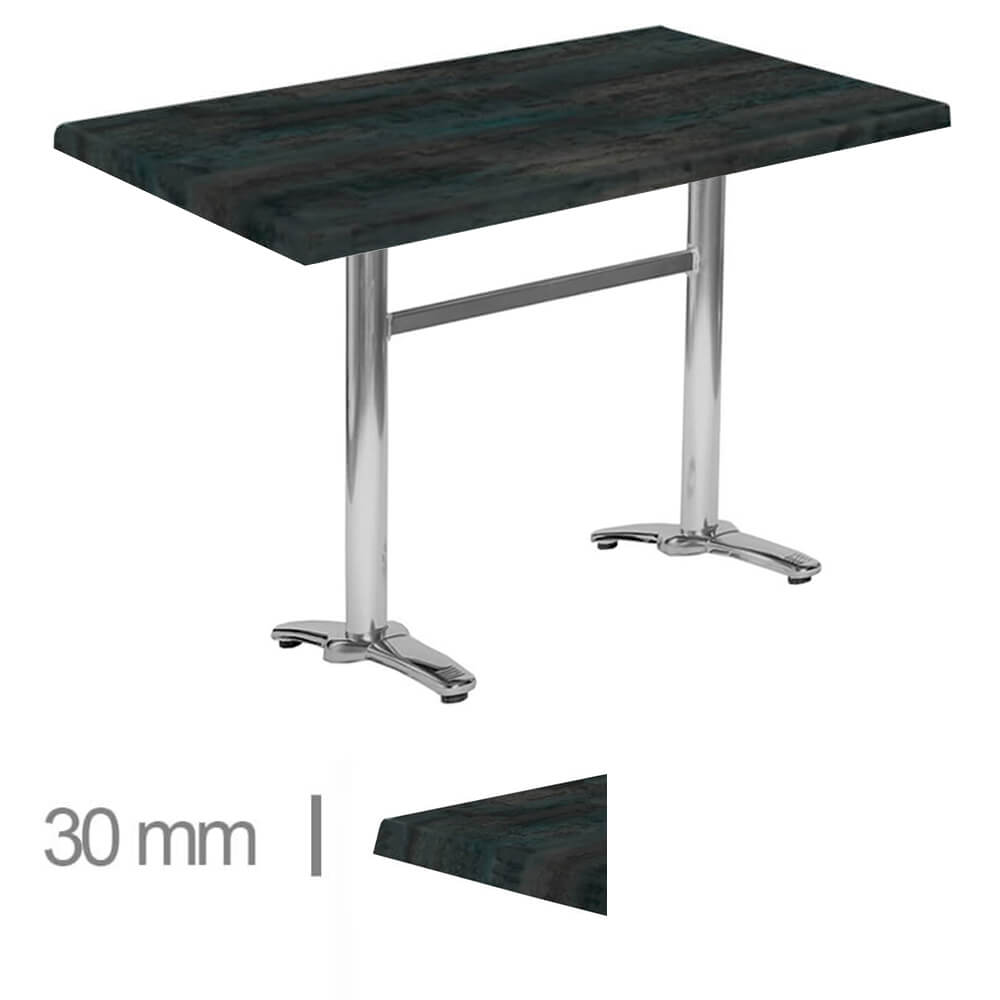 Horeca Terrace Table – Werzalit Green Steel – 70×120 Cm