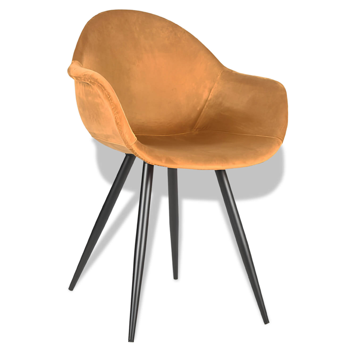 Horeca-Armstoel-Fiona-Velvet-Fluweel-Oker Horeca-Armstoel-Fiona-Velvet-Fluweel-Oker