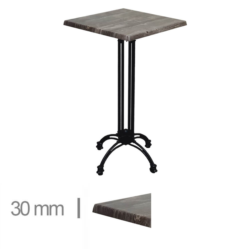 Horeca Terrace High Table – Werzalit Old Pine – 70×70 Cm