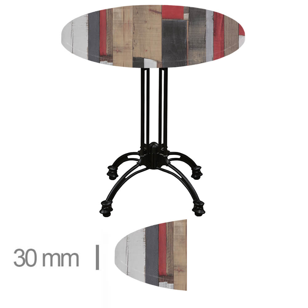 Horeca Runder Terrasse Tisch – Werzalit Reddenwood – 60 Cm