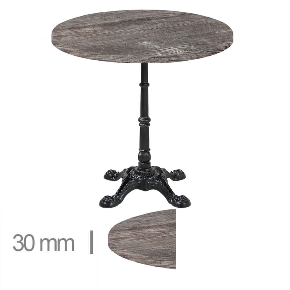 Horeca Runder Terrasse Tisch – Werzalit Old Pine – 60 Cm