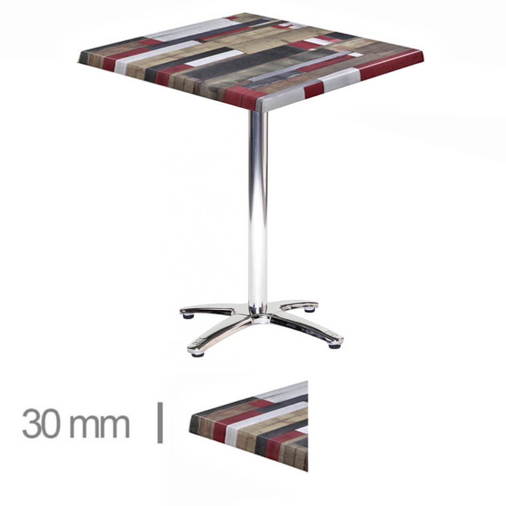 Horeca Terrace Table – Werzalit Reddenwood – 70×70 Cm