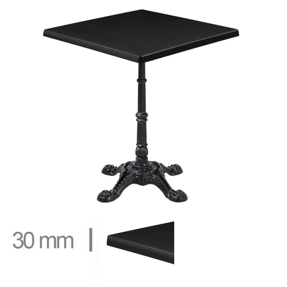 Horeca Terrace Table – Werzalit Black – 60×60 Cm