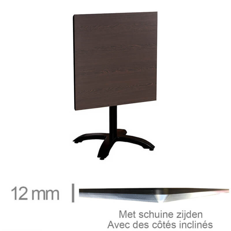 Horeca Tisch mit Klapprahmen – Kompakt Wenge – 69×69 cm