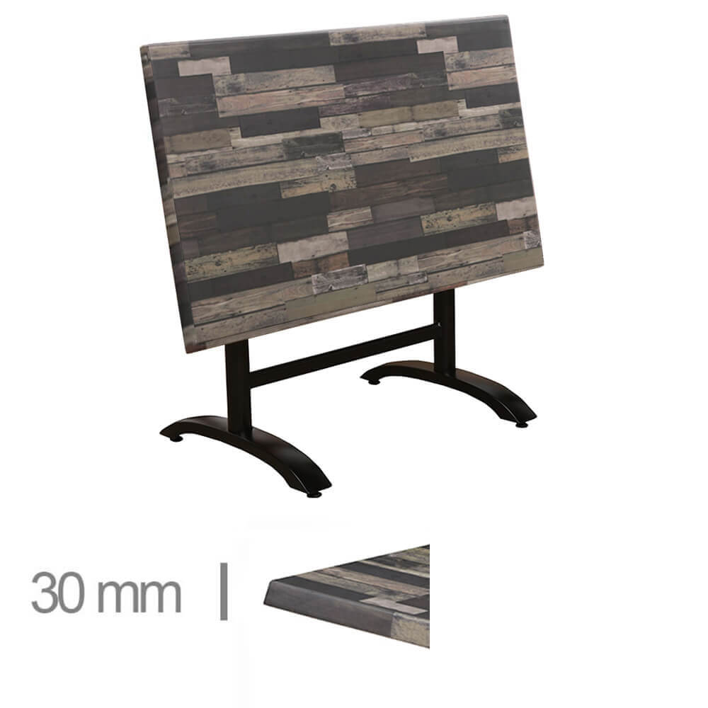 Horeca Folding Terrace Table – Werzalit Blanchas Brown – 70×110 Cm