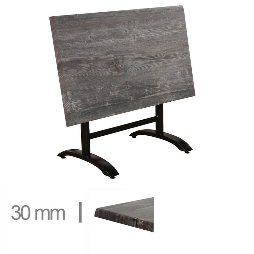 Horeca Folding Terrace Table – Werzalit Old Pine – 70×120 Cm