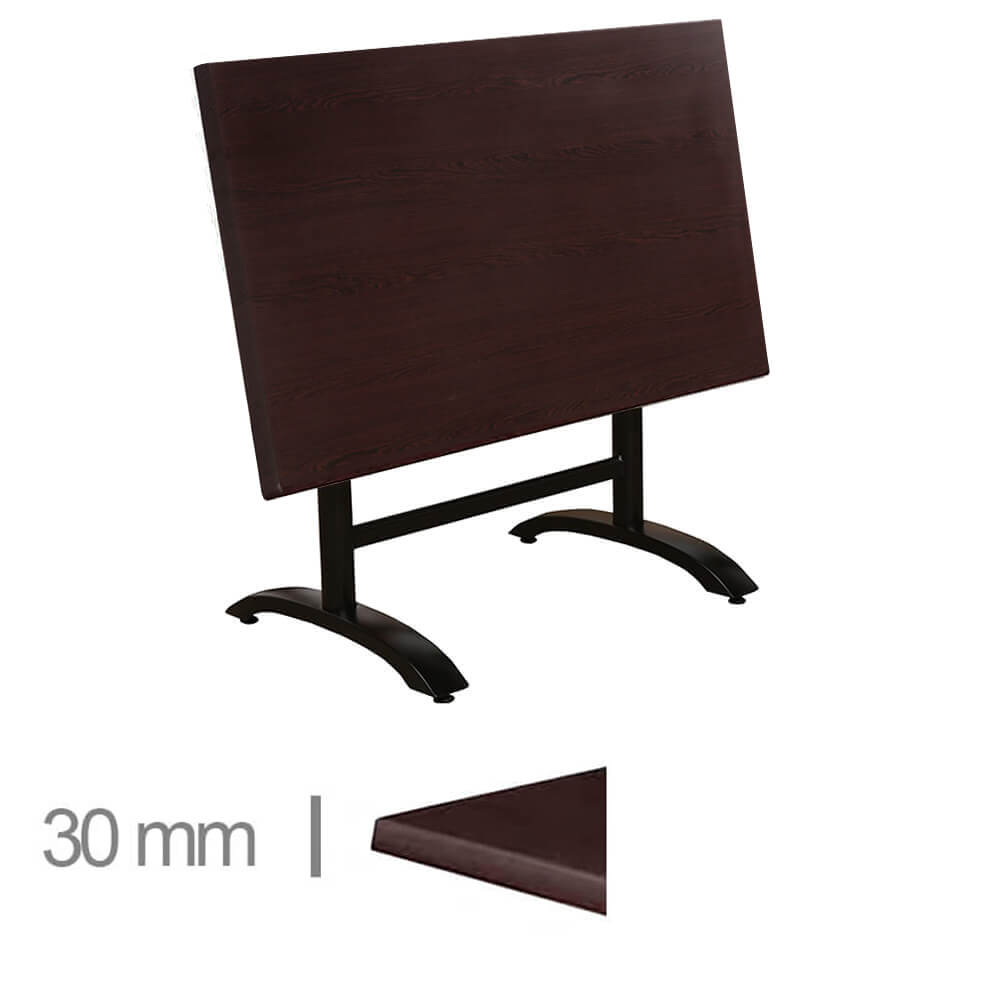 Horeca Folding Terrace Table – Werzalit Wenge – 70×120 Cm