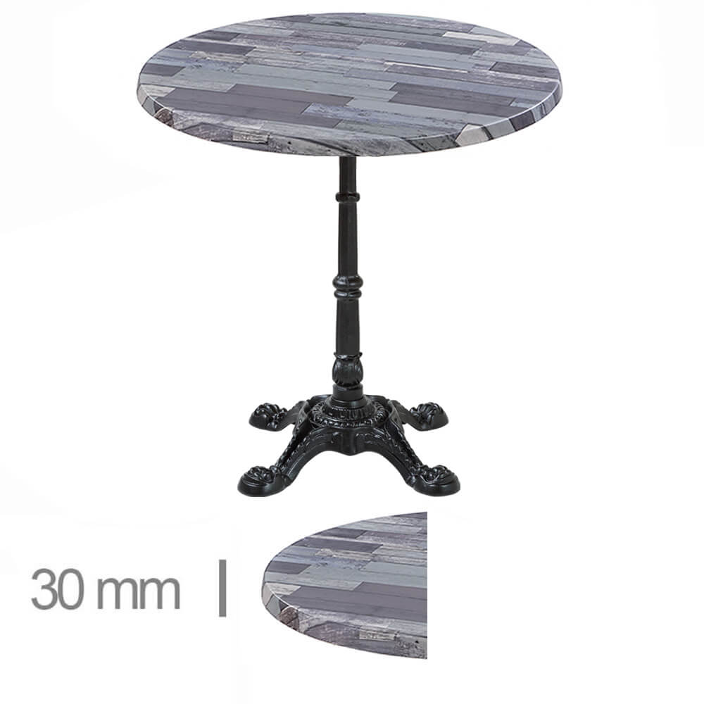Horeca Runder Terrasse Tisch – Werzalit Blanchas Blue – 70 Cm