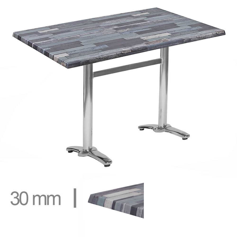 Horeca Terrace Table – Werzalit Blanchas Blue – 70×110 Cm
