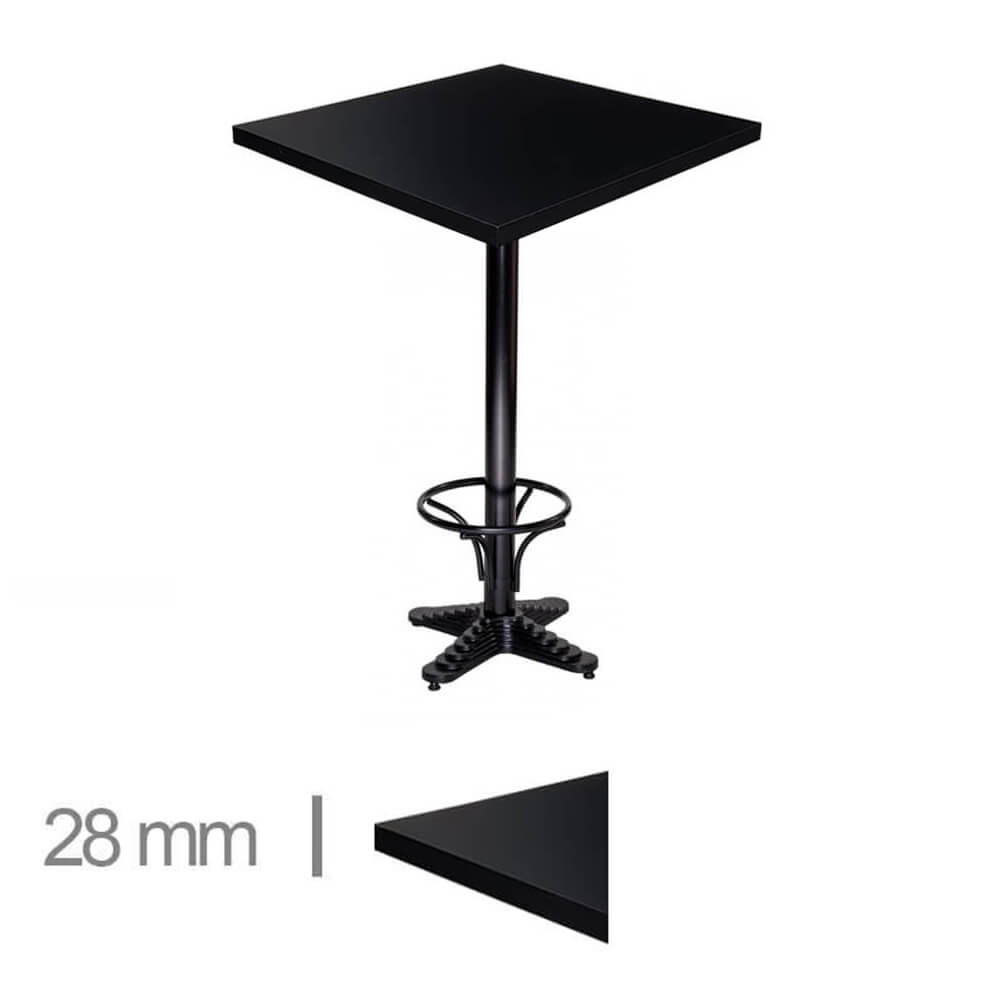 Horeca High Table – Madrid Black – 60×60 – Height 108 Cm