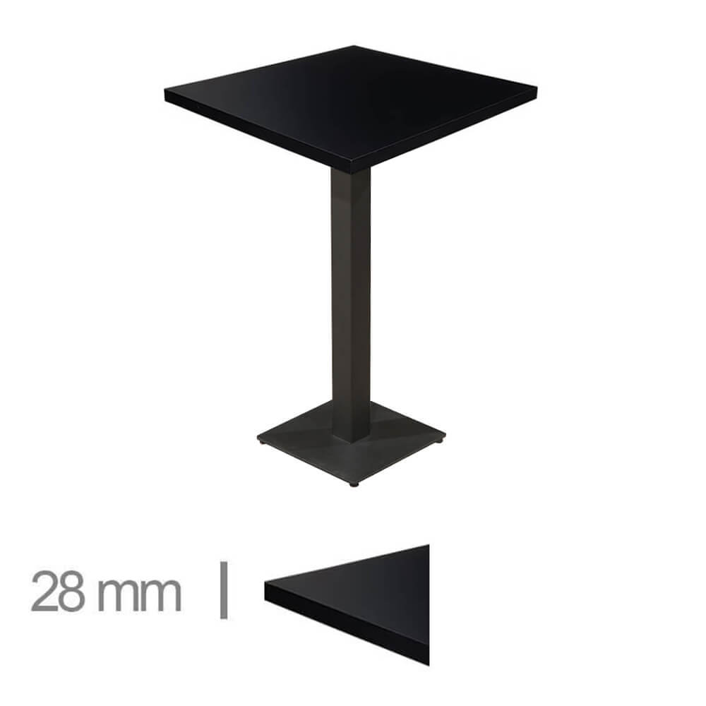 Horeca High Table – Madrid Black – 60×60 – Height 111 Cm