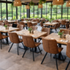 Horeca-Stoel-HERCULES-Mocca-Kunstleer