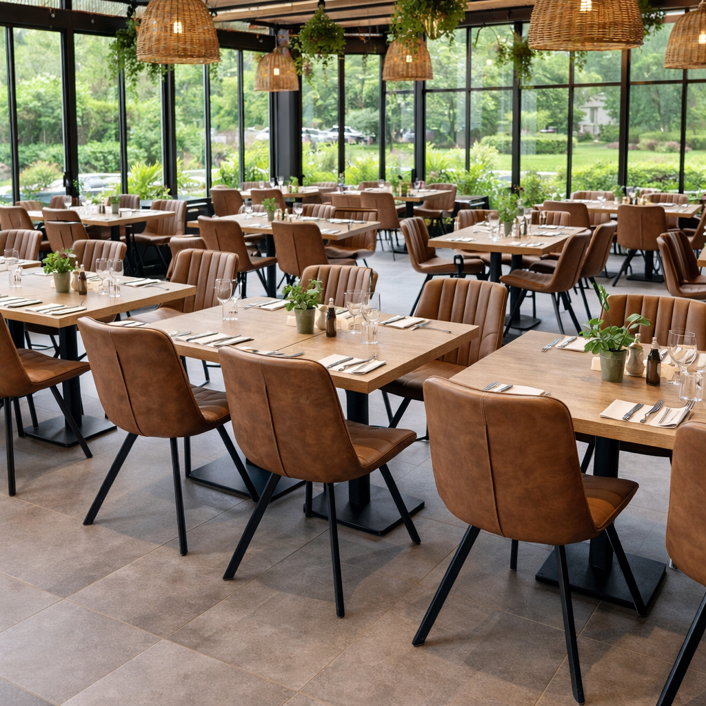 Horeca-Stoel-HERCULES-Mocca-Kunstleer Horeca-Stoel-HERCULES-Mocca-Kunstleer