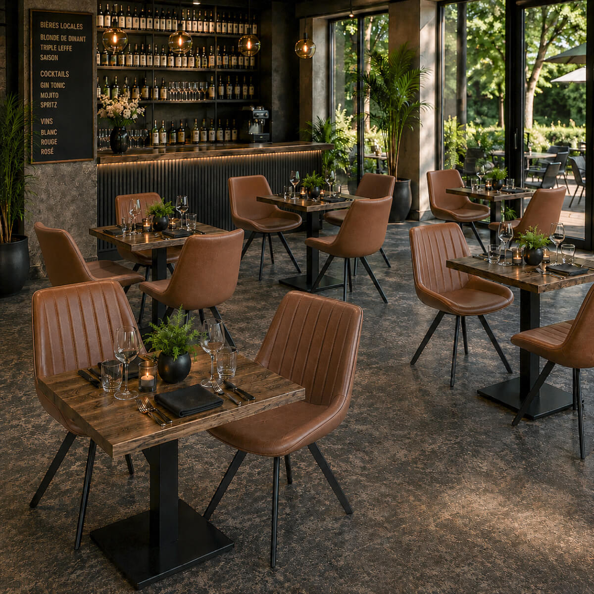 Horeca-Stoel-HERCULES-mocca-Kunstleer-M Horeca-Stoel-HERCULES-mocca-Kunstleer-M