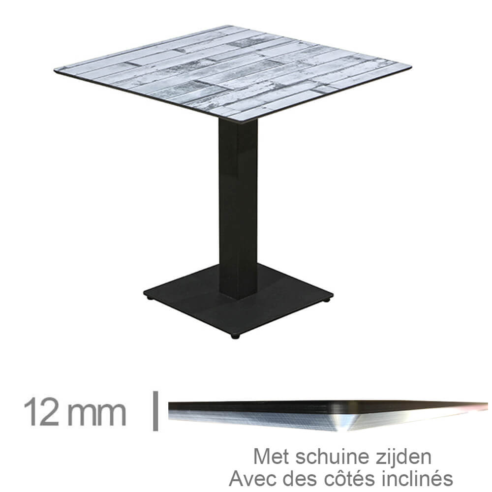 Horeca Tisch – Kompakt White Block – 59×59 Cm Mit Basis