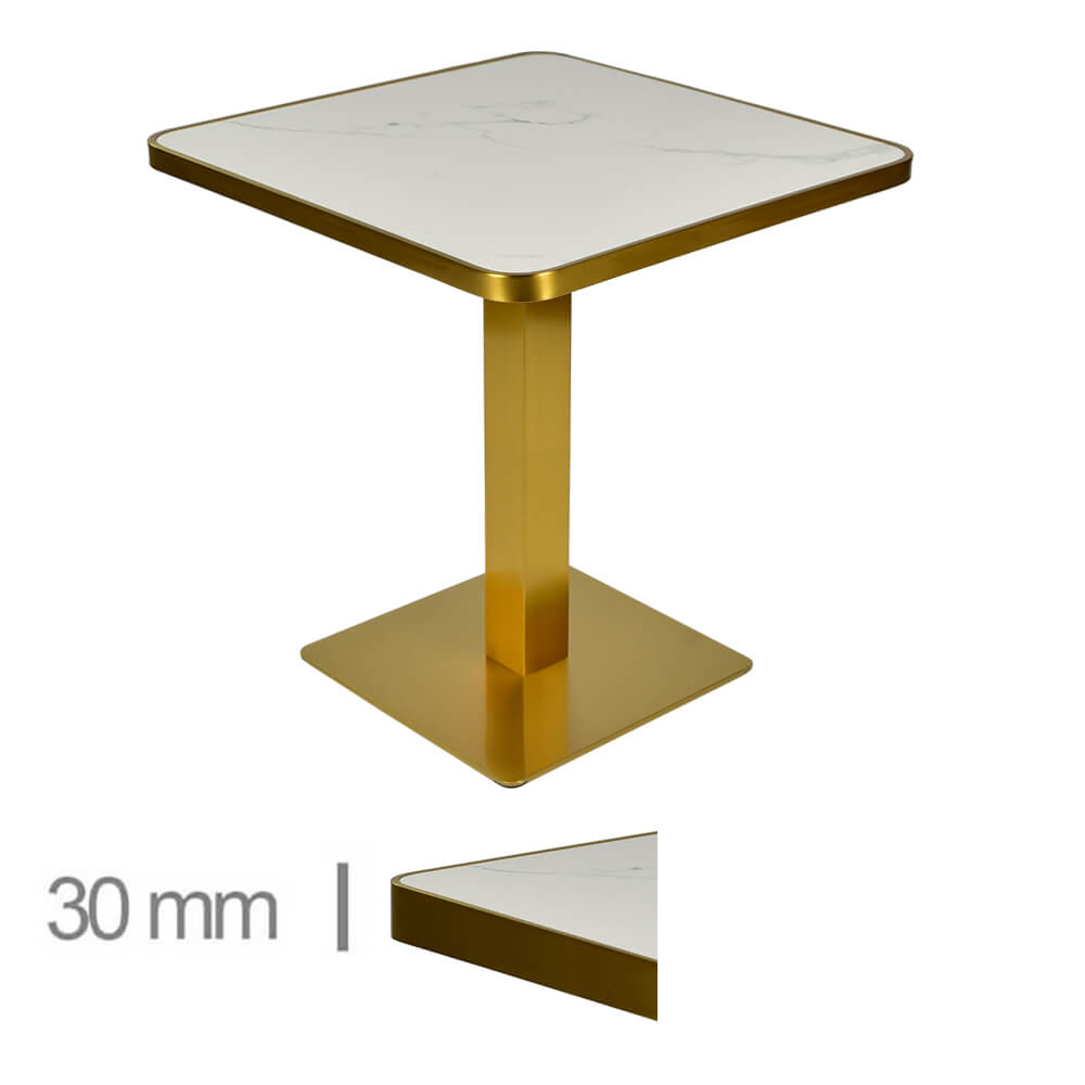 Horeca-Tafel-Faux-Marmer-60×60Cm-Met-Onderstel-B-339-Gold