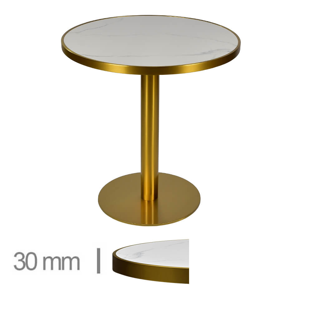 Horeca-Tafel-Rond-Faux-Marmer-70Cm-Met-Onderstel-B-320-Gold