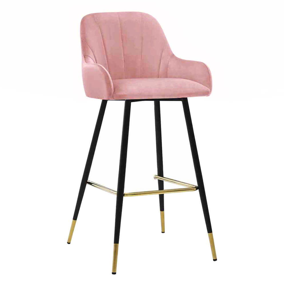 Horeca Bar Chair Velvet – Tulip – Pink