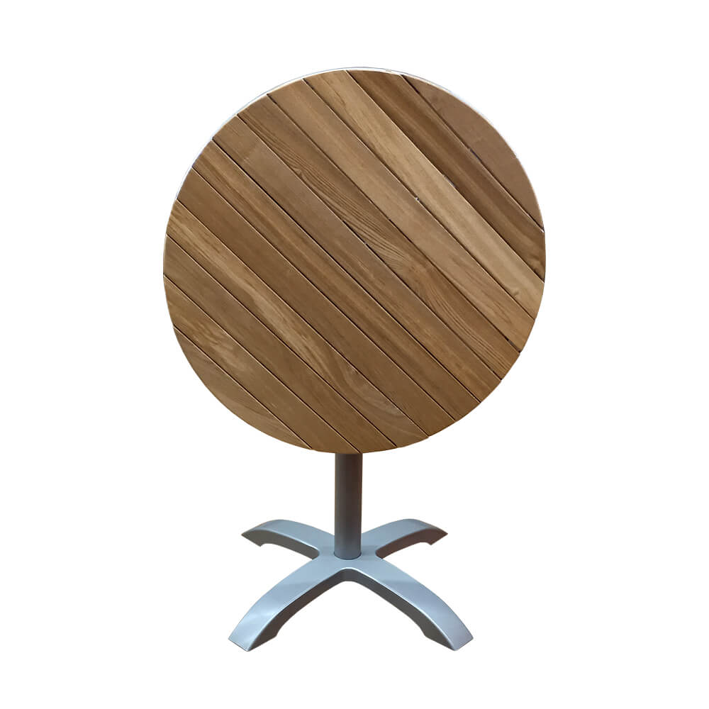 Horeca Terrace Table Round Ash Wood Foldable – A – 70 Cm