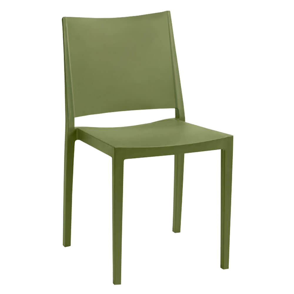 Horeca Stackable Plastic Terrace Chair – Lorena – Olive