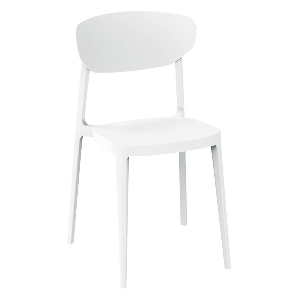 Horeca Stackable Plastic Terrace Chair – Lugano – White