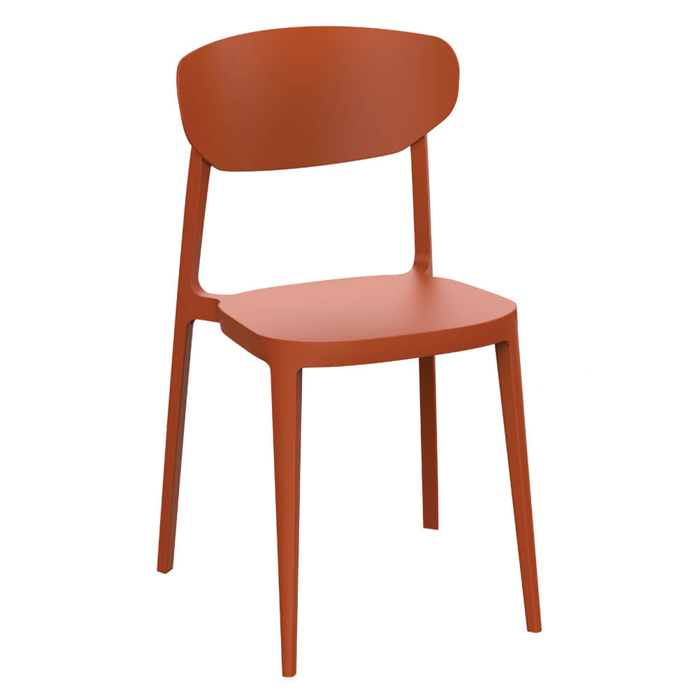 Stapelbaar-Horeca-Terrasstoel-Lugano-Oranje Stapelbaar-Horeca-Terrasstoel-Lugano-Oranje