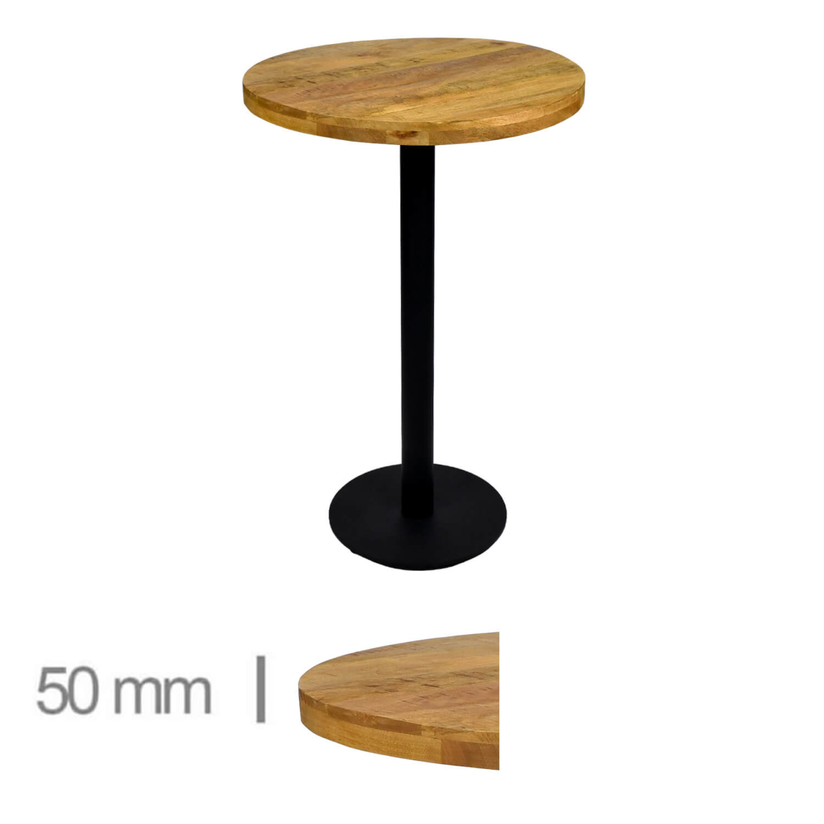 Horeca-Mangohout-Ronde-Statafel-Mango-70-Hoogte-113-Cm-B-320H Horeca-Mangohout-Ronde-Statafel-Mango-70-Hoogte-113-Cm-B-320H