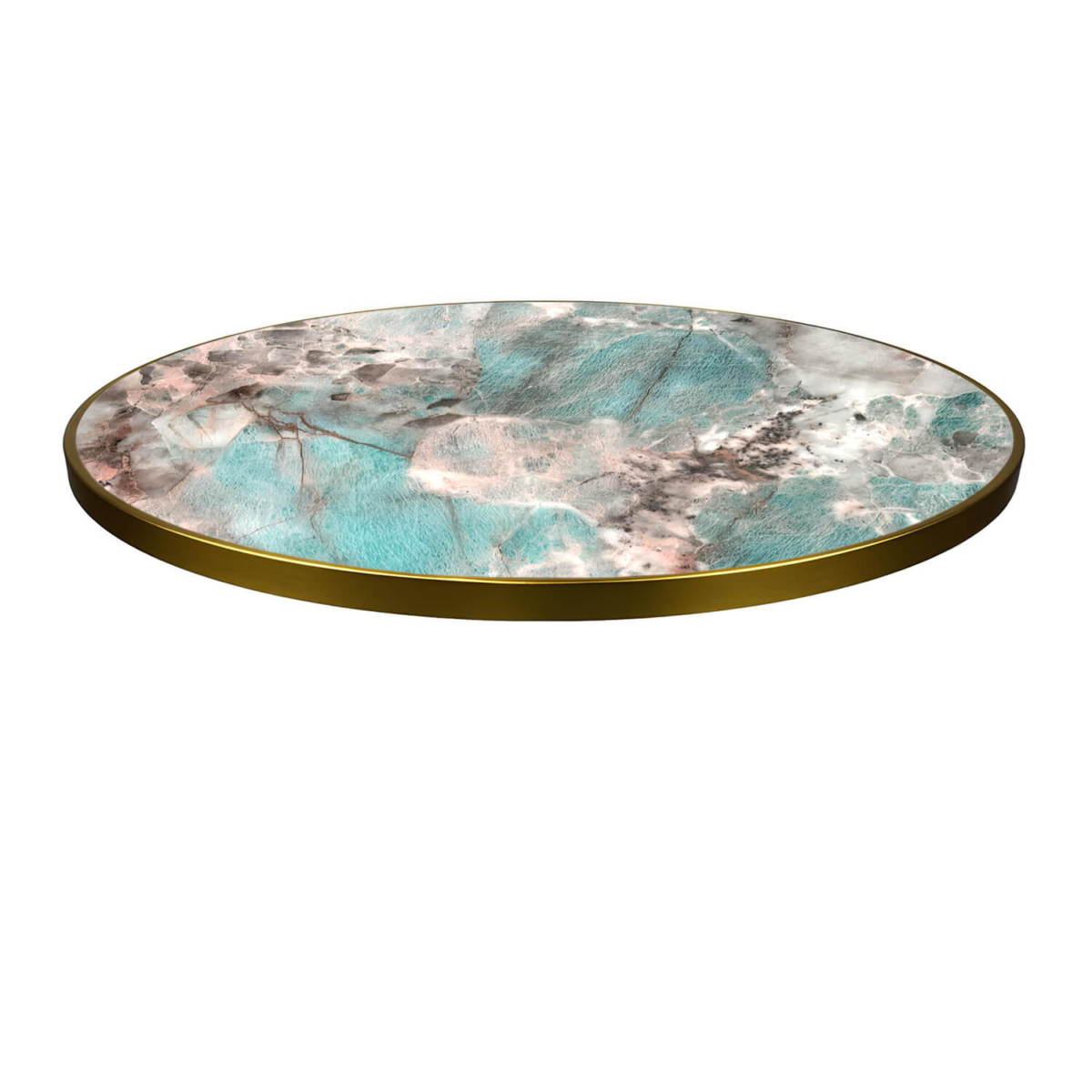 Horeca Runder Tisch Mit Basis - FAUX MARMOR GRÜN - Ø70 cm – Bild 3