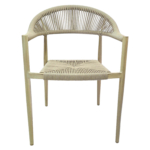 Terrassenstuhl Volga- Mit Armlehnen- Stapelbar- Beige Rattan – Bild 2