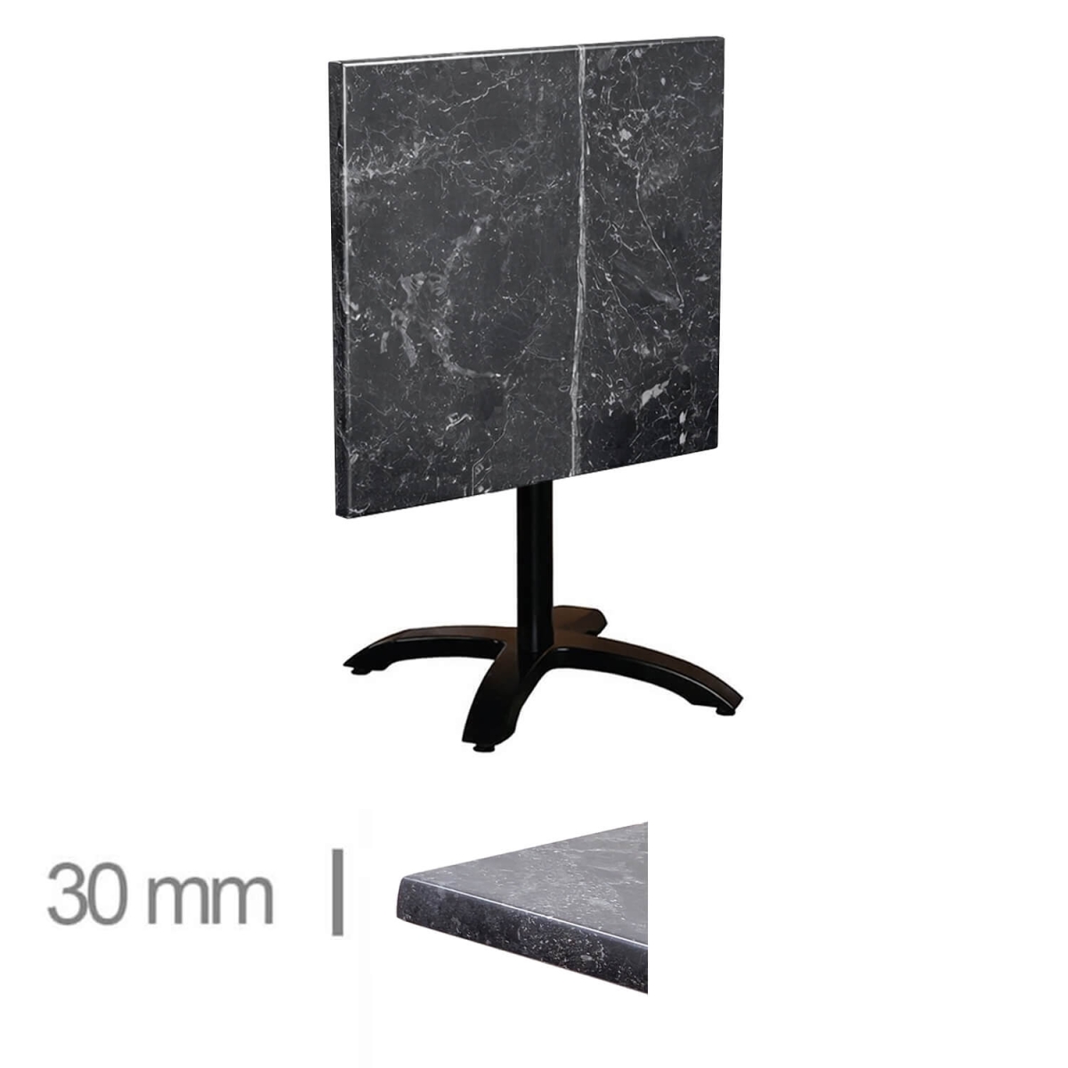 Horeca-Terrastafel-Opklapbaar-WERZALIT-DE-MARQUINA-70×70-cm Horeca Terrastafel Opklapbaar - WERZALIT - DE - MARQUINA - 70x70 cm - Afbeelding 1